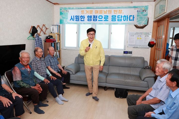김철우 보성군수 무더위 쉼터 ⓒ보성군