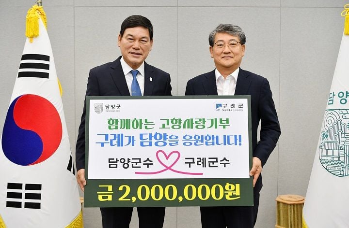 ▲정철원 담양군수(사진 좌)와 김순호 군수