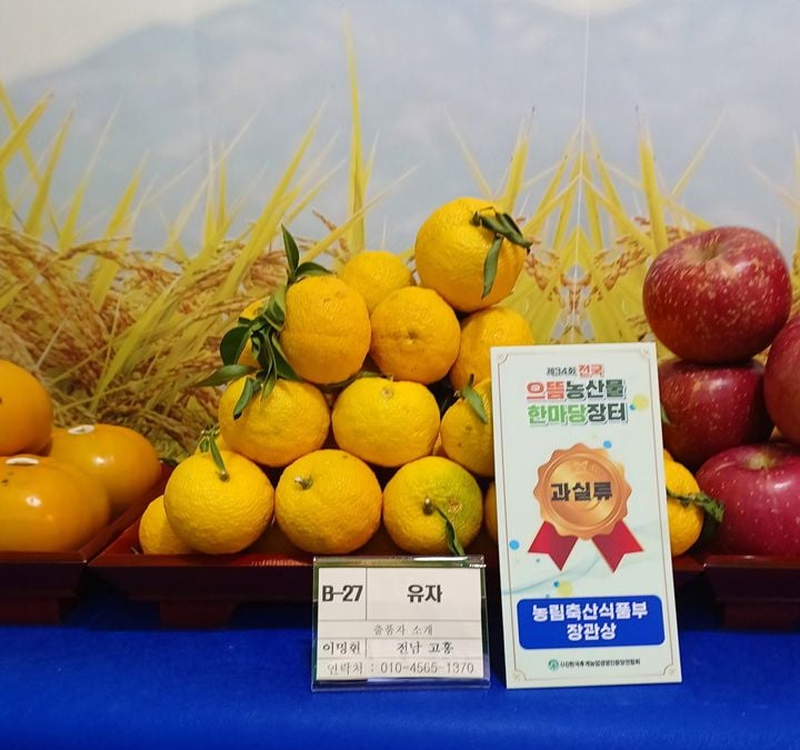 풍양면 이명현 씨가 출품한 고흥유자 ⓒ고흥군