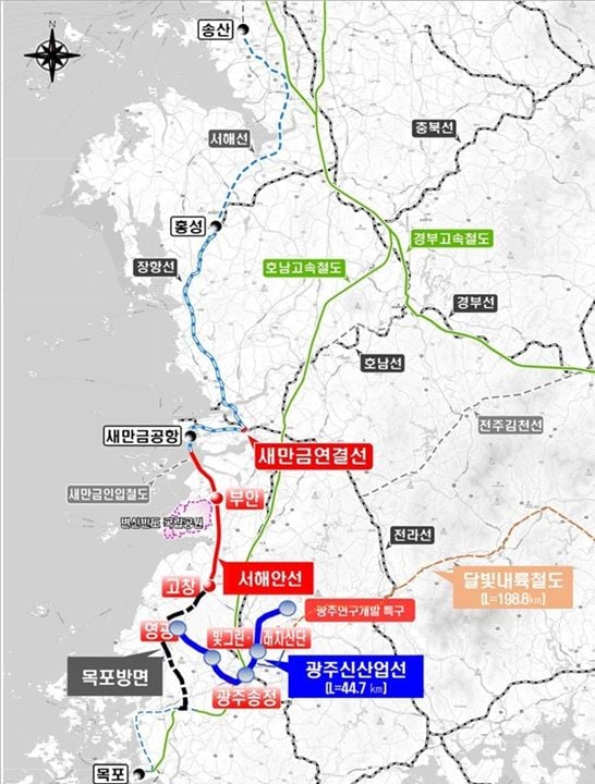 광주 신산업선 노선도