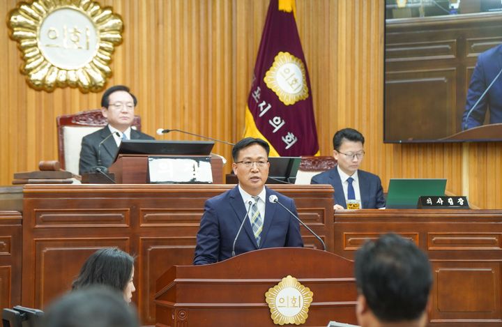 조석훈 목포시장 권한대행 시정연설 ⓒ목포시