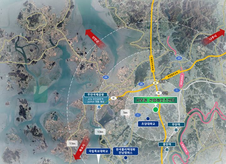 공립 산림레포츠센터 위치도 ⓒ전라남도