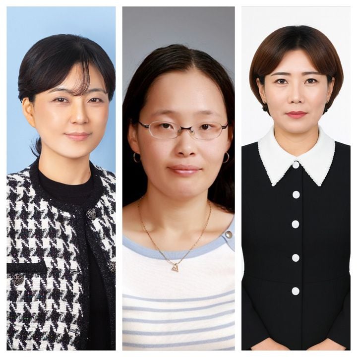 대한민국 수학교육상 수상자(왼쪽부터 월계중 김은실, 창의융합교육원 김윤미, 우산중학교 장미라) ⓒ광주교육청