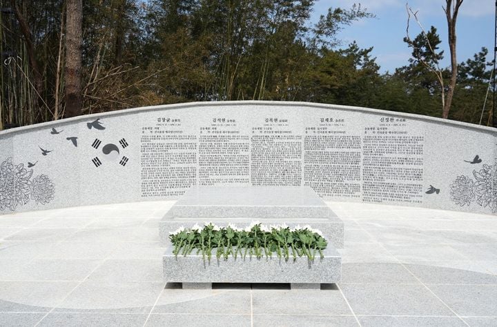 나주북초등학교 인근에 조성된 ‘하산 김철 가문 공적비’ ⓒ나주시