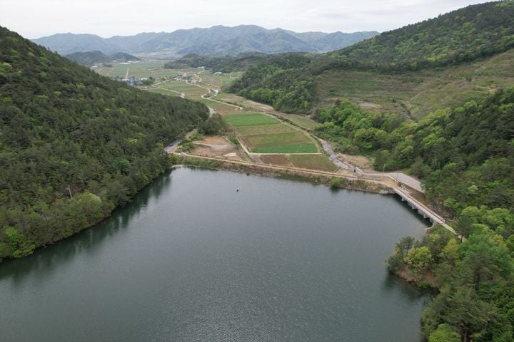 화산저수지 전경 ⓒ강진군