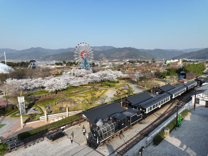 곡성 섬진강 기차마을 전경
