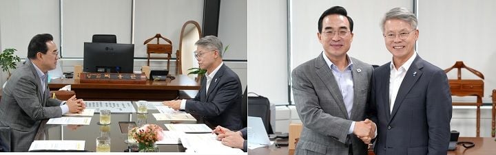 민형배 전남광주통합특별시장이 박홍근 기획예산처 장관을 만나 국가 NPU컴퓨팅센터 설립, AX 실증밸리 조성 등 2027년도 핵심 국고사업의 예산 반영을 요청했다.