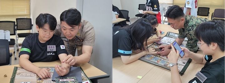 광주전남지방병무청이 5일 광주병역진로설계지원센터에서 청소년 대상 '미래를 잇는 병역진로탐험대'를 열고 VR 군 장비 체험 및 모병관 진로 상담을 진행했다.