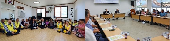 이재각 진도군수가 8월 7일 조도면을 방문해 사회단체장, 맹성마을 주민, 톳생산자협의회와 간담회를 갖고 도서지역 정주여건 개선 및 톳 산업 지원 방안을 논의했다.