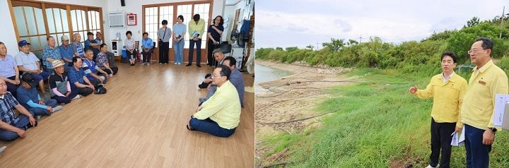 해남군이 폭염과 가뭄 장기화에 따라 저수지와 농업 현장을 긴급 점검하고 농업용수 수급 등 비상 대응에 나섰다.