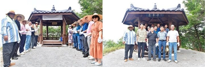 담양군 창평면이 월봉산 질마재 고갯마루에 자연쉼터 ‘월봉정’을 조성하고 현판식을 열었다. 장흥고씨 의열공 종중이 부지를 제공해 등산객 휴식 공간이 마련됐다.