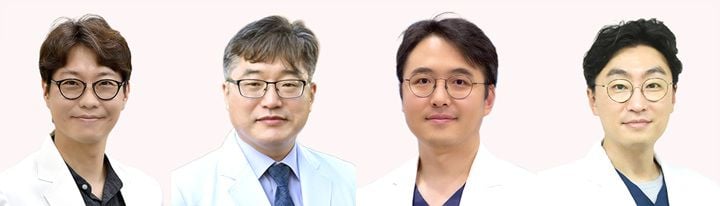 (왼쪽부터) 박혁진·오인재·오형주·박철규 교수. 화순전남대병원이 2026 대한폐암학회 국제학술대회에서 최우수 구연상과 포스터상을 수상했다.