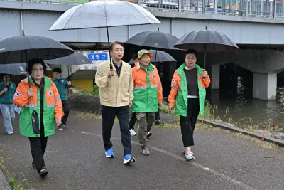 김이강 서구청장, 집중호우 대비 현장점검 실시