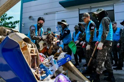 "제1전비, 광주 폭우 수해 복구에 '전력 투구'"
