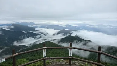 노고단 일원에서 바라본 구례와 섬진강