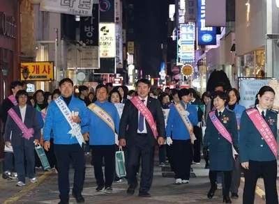 광주시교육청 '수험생 안전문화 확산' 맞춤형 거리 캠페인 전개
