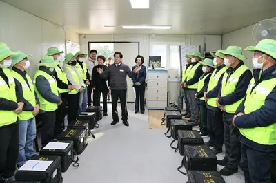 공영민 고흥군수, 어르신 일자리 현장 직접 체험하며 '소통'