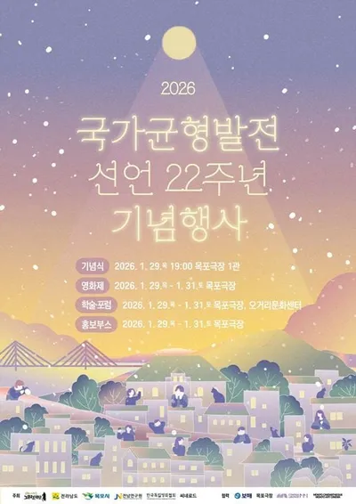 국가균형발전선언 22주년 기념행사, 목포에서 대규모 개최