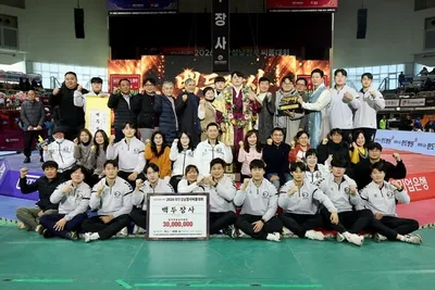 영암군민속씨름단 김민재, 태안설날장사씨름대회 2연패