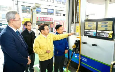 강기정 시장, 주유소 현장 점검…중동사태 여파 속 기름값 안정 총력