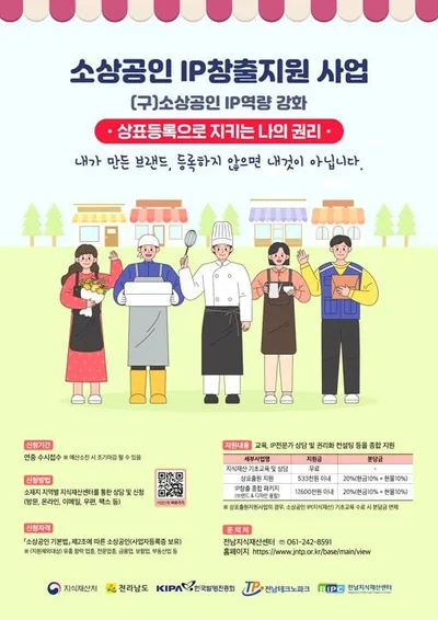 전남도 소상공인 상표 등록 최대 53만 원 지원