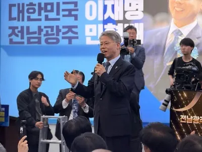 민형배 경선 승리 후 첫 일정 광주 전남 동서부 기자회견 진행