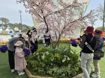 함평나비대축제 "직접 나비에게 먹이 주며 인생샷 남기자"