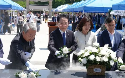 전남도 5·18 전국 휘호대회에서 '오월 영령' 뜻 새기다