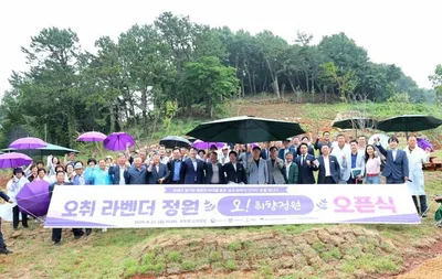 고흥군 해창만 해안가에 '오취 라벤더 정원' 개장