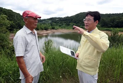 강진원 강진군수 폭염·가뭄 대응 저수지 현장점검… 대체 농업용수 확보 총력