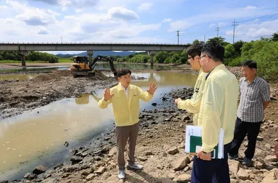 보성군 가뭄 ‘주의’ 단계 발령… 김철우 군수 양수장·재배지 현장 점검