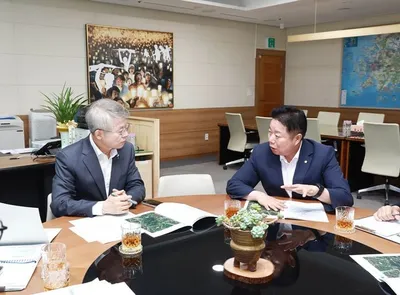 임지락 화순군수, 민형배 특별시장 면담… "동복댐 증축 상생대책 선행돼야"