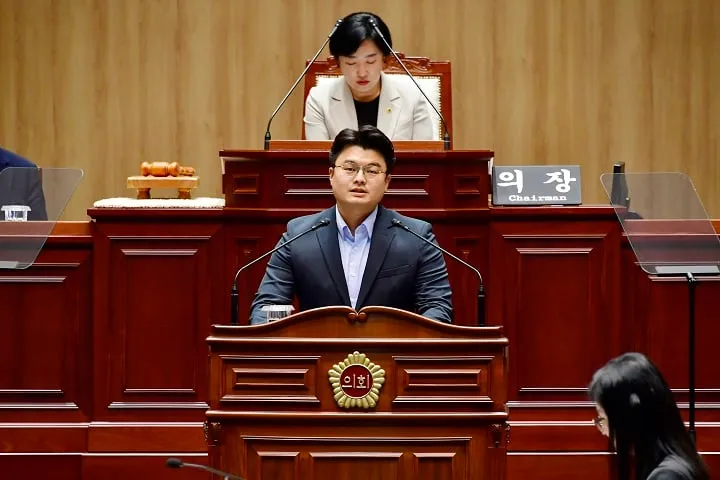 ▲서임석 시의원 5분자유발언 ⓒ광주시의회