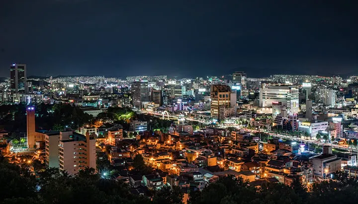 사직공원전망대 야경 ⓒ광주시